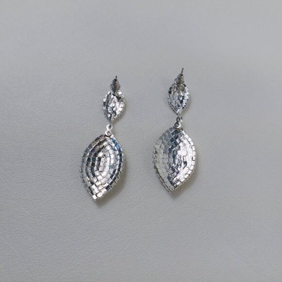 Jessica McClintock Teardrop Crystal Earrings - Picture 3 of 4